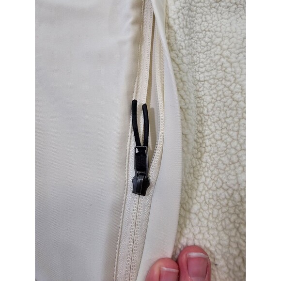 GC CUTS Men's XXL Polartec Full-Zip Pocket Sherpa Jacket Sweatshirt Off White - Picture 3 of 9